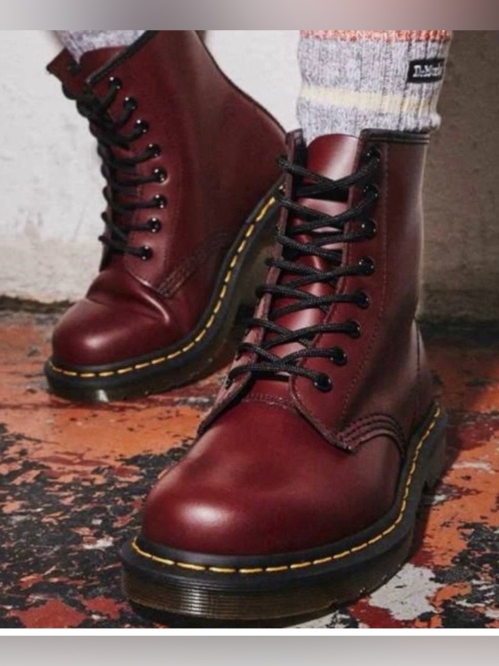 Dr Martens Cherry Red combat boot Began leather. US 5 men or 6 ladies 1460